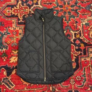 J. Crew Black Puffer Vest